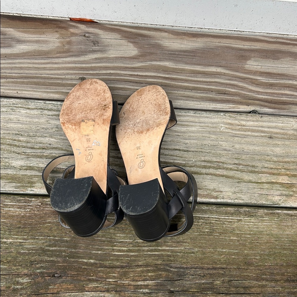M. Gemi Atturno Black Block Heel Sandal 38/7.5 - Picture 12 of 13